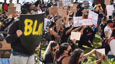 Protest at County Administration Building