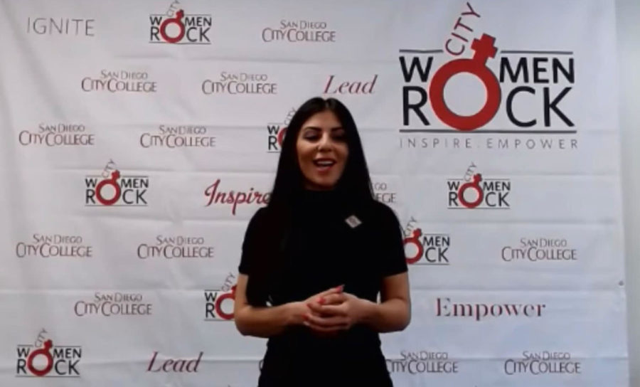 Mariam Mena speaks at City Women Rock